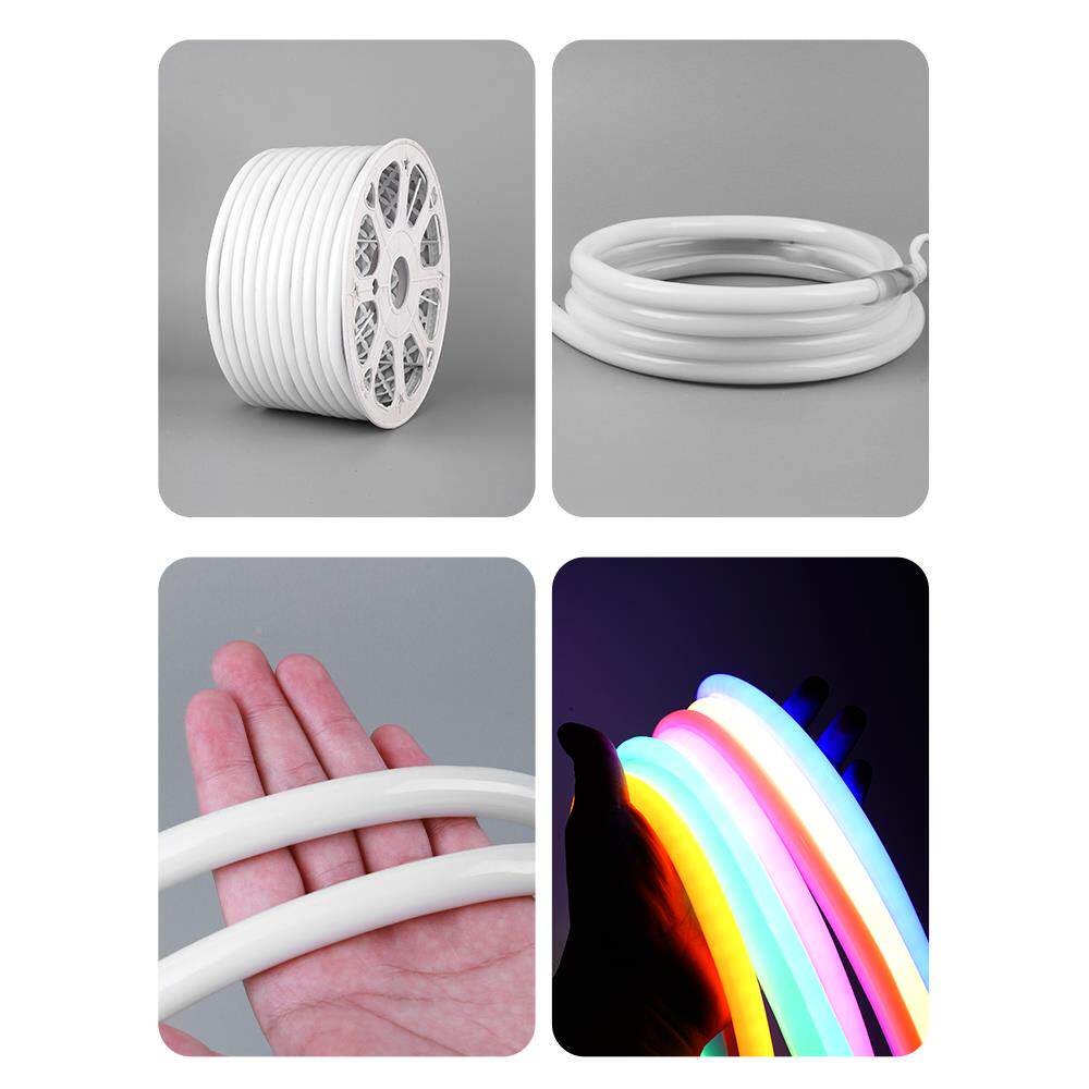 ?超亮ed柔性防水圆形灯户带广告牌霓管虹霓虹圆形软灯家用l白光外