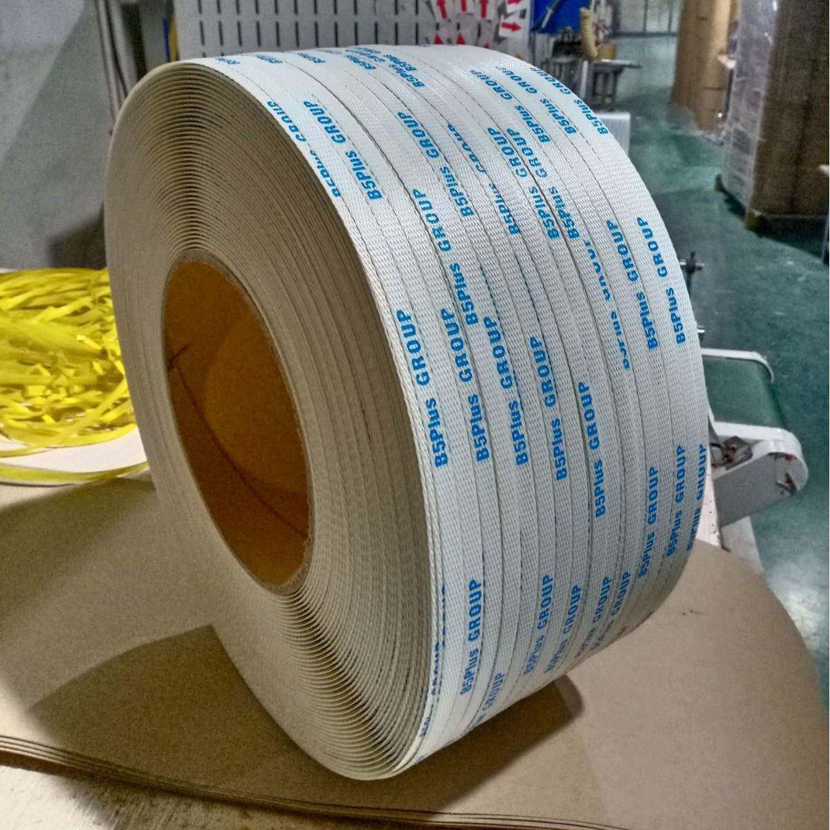 厂家现货直供白色塑料纸箱打包带聚丙烯pp机用12mm打包捆扎带