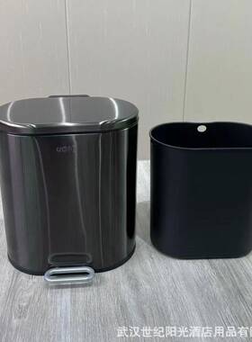 高质颜值不锈钢踏脚踩垃桶卫圾生间脚厕所家品用UDN-T5厨房客厅防