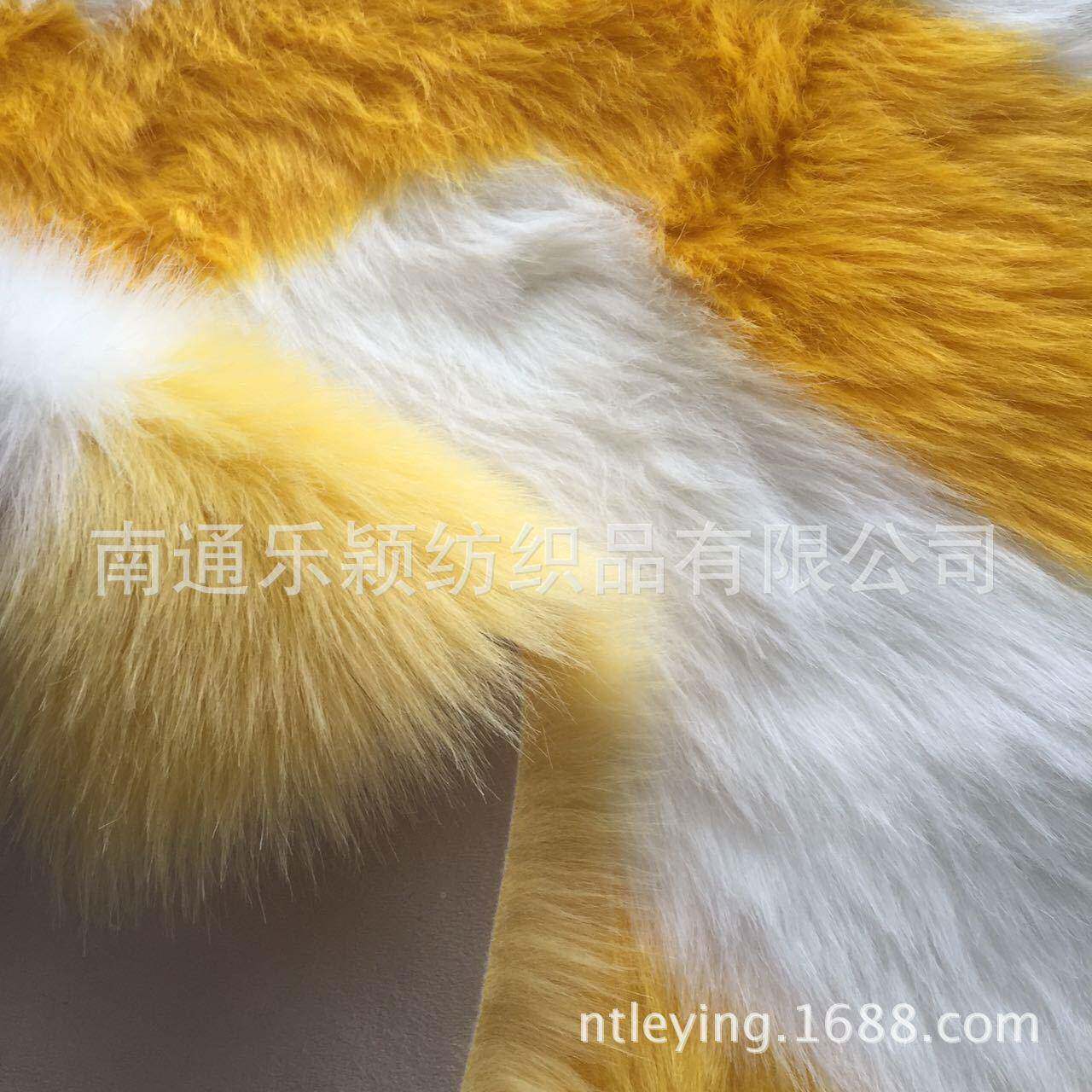 羊长方形色阻燃长毛仿毛一长方形LY772体波浪纹儿童地毯黄地垫LY7