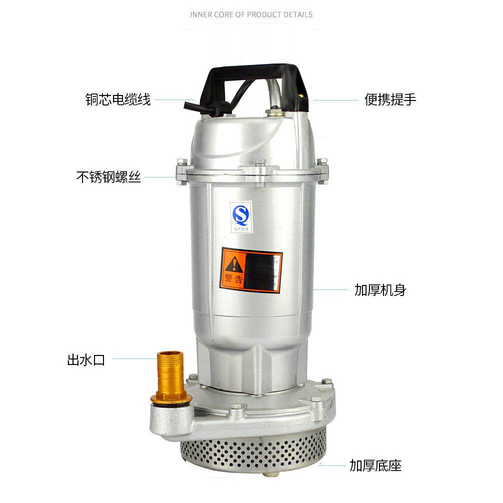 人民370W0小型家用抽Q清水泵DX井用农用灌溉抽水机浇花2潜水泵2V