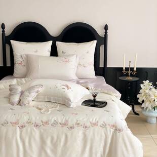 s澳棉太妃棕四件套式丝浪漫韩床yy001上用蕾品