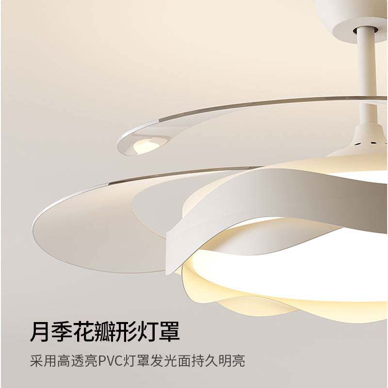 隐形风扇灯儿童房灯新款现代简约中山灯具主卧护眼卧室吸顶吊扇灯
