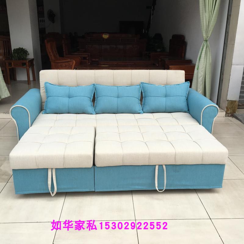 沙发床可折叠沙发床小户型客厅多功能简约布艺转角两用沙发