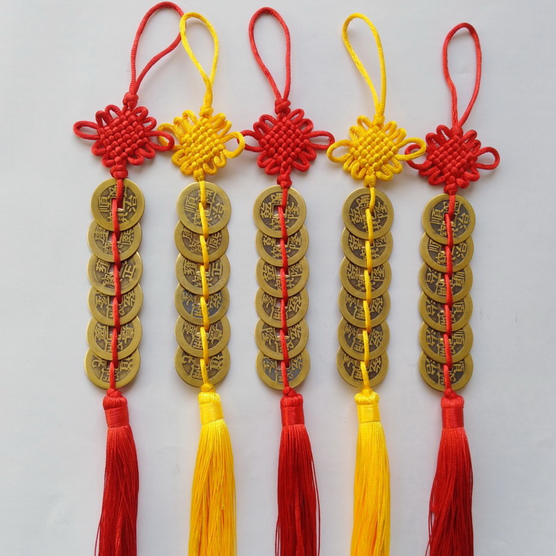 古钱币招财中式六帝钱顺治铜钱康B熙雍正乾隆嘉庆道光古币随身摆