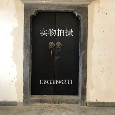 石雕门套青石中式庭院门套祠堂门柱刻字门框石门套石材复古大门套