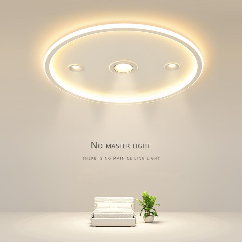 led吸顶灯简约现代创意卧室灯极简圆形小客厅灯餐厅房间书房灯具