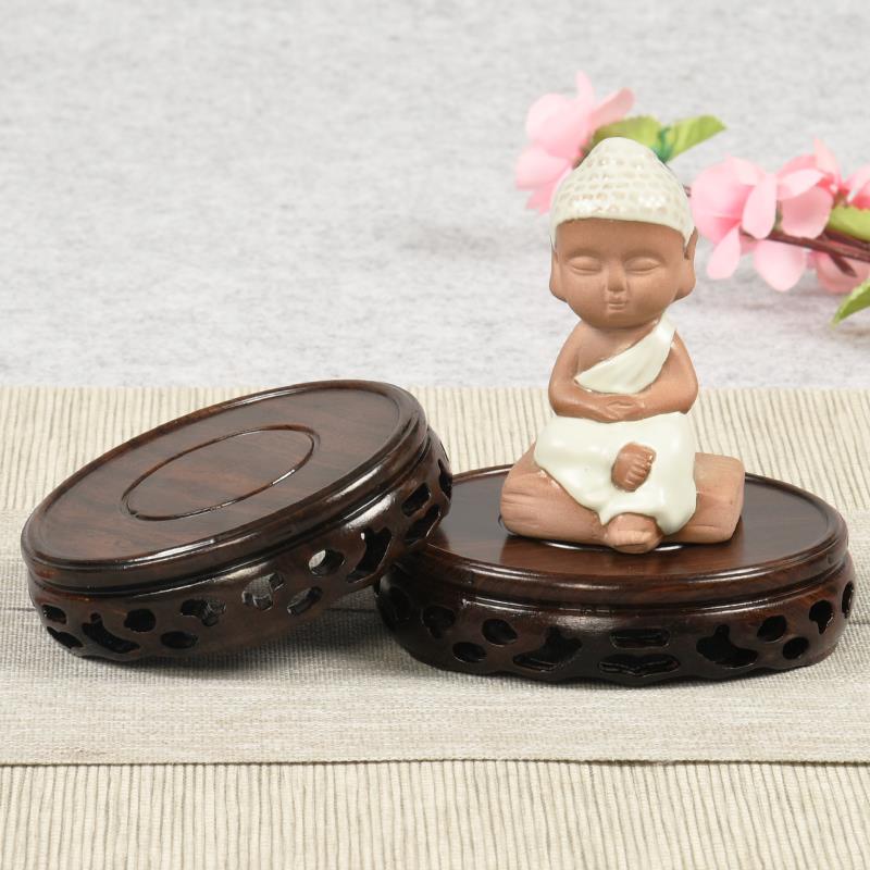 黑檀原木红木底座花盆底座实木摆件托架石头摆件奇石文玩底座北秦