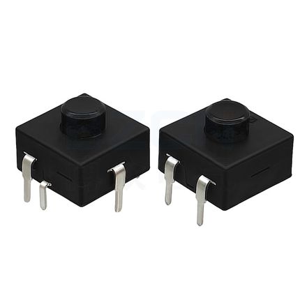 1705B-9.1手电筒按钮开关12*12*9.1H电源照明按键5脚插脚自锁按钮