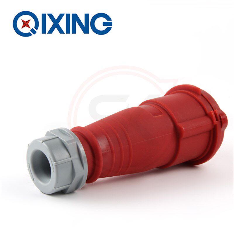启星4极16A连接器公母插头QX514 三相四极工业连接器3P+E 380V
