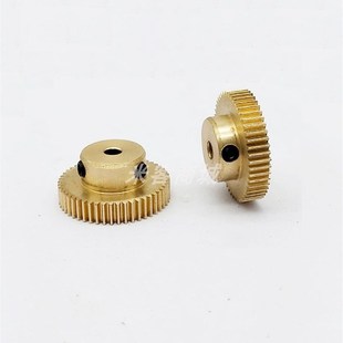 B型 米客商城 凸台铜0.5模60齿圆柱直齿轮金属齿轮 0.5m60T正齿轮