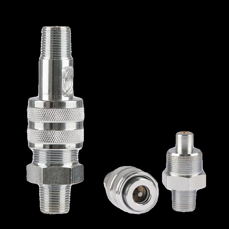 千斤顶超高压快速接头ZG3/8双外丝螺纹70mpa锁紧式液压高压快接头