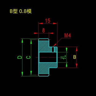 0.8模10T 120t金属40Cr圆柱碳钢直齿轮齿条传动配件大全国产0.8mB