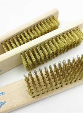 木柄铜丝刷钢丝刷文玩金属表面工业清洁清理除漆除锈刷子钢丝板刷