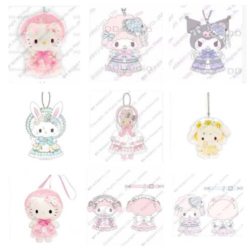 预订  26年9月slo港版Hellokitty美乐蒂蕾丝洛丽塔毛绒挂件