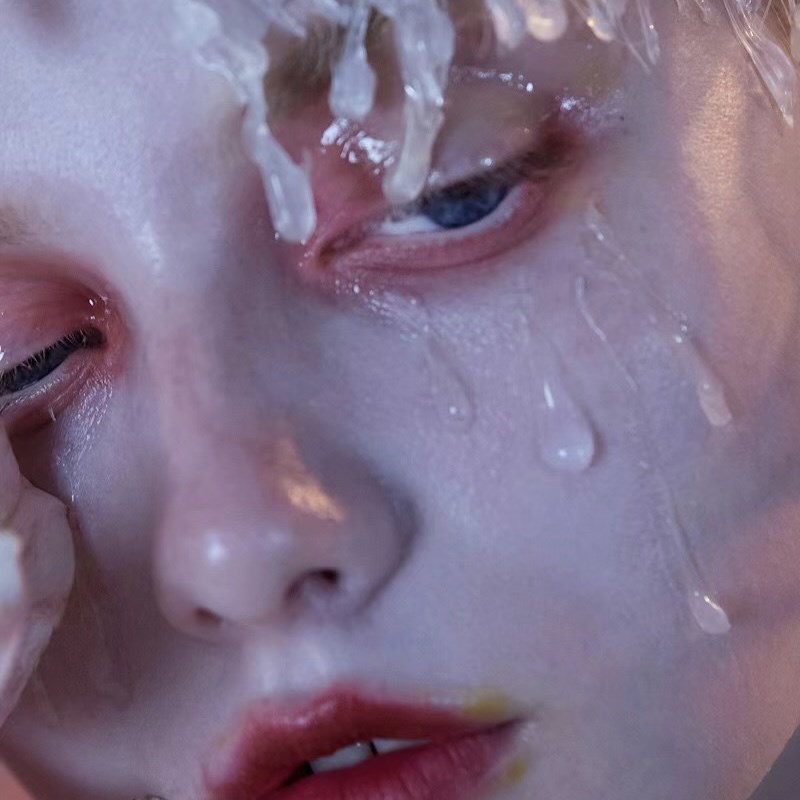 创意妆眼a妆贴脸水珠泪珠泪痣妆容圣母泪仿妆脸部饰品透明泪滴拍