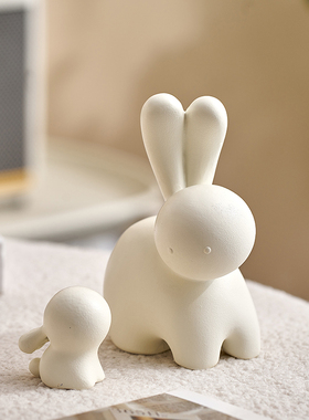 可爱治愈系兔子摆件家居饰品儿童房电F视柜客厅儿童男女孩生日礼