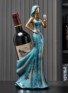 北欧葡萄酒红酒架摆件轻奢高档电视E酒柜餐边柜装饰品乔迁新居送