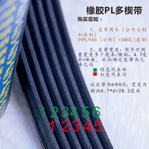 PL橡胶多楔带560L/PL1422 PL1420传动带同步多沟带多契带工业皮带