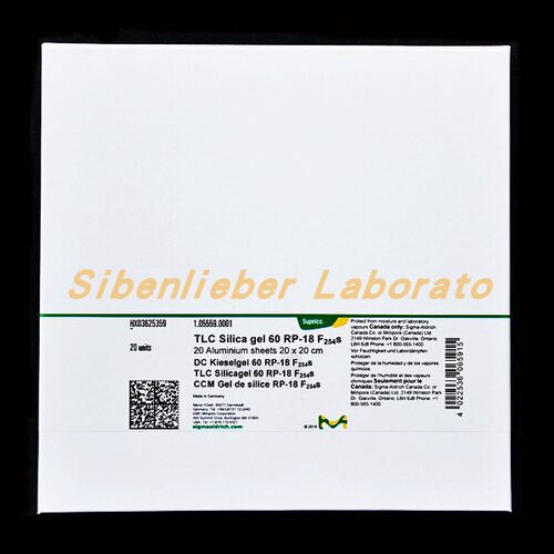 默克1.05559.0001TLCSilica gel 60RP-18MERCK反相键合薄层层析板