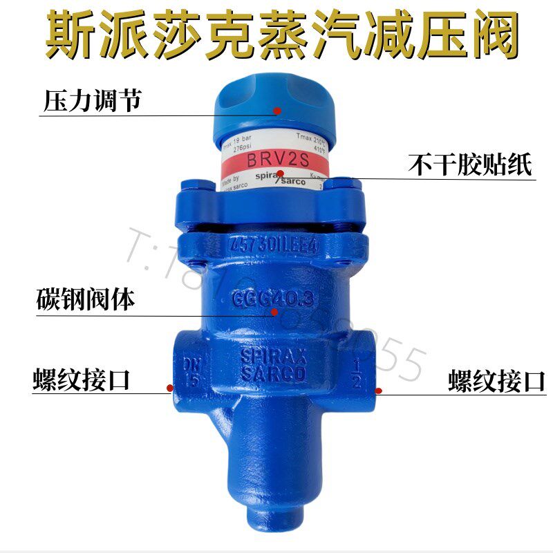 替代减压阀BRV2S BRV1S斯派莎克蒸汽减压阀直接作用螺纹/法兰DN15