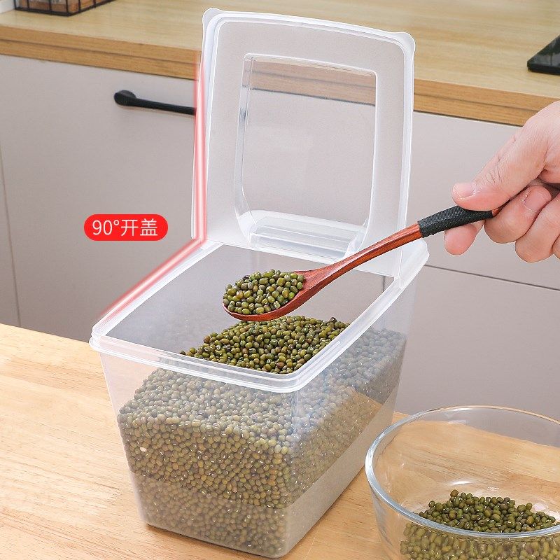 日本进口家用装米桶翻盖式储米箱大米收纳盒面粉储存罐杂粮储物罐
