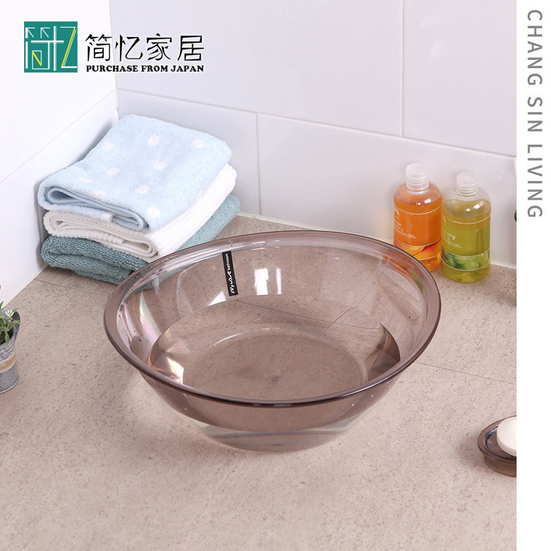 韩国进口半透明洗脸盆洗衣盆大号儿童脸盆加厚婴儿脸盆宝宝脸盆子
