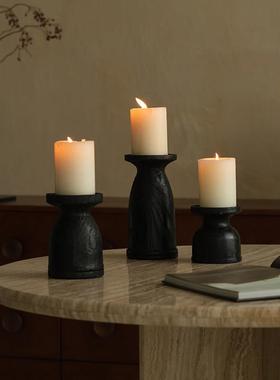 侘寂风覆古烛台摆件民宿酒店饭厅客厅桌面装饰品创意家居软装