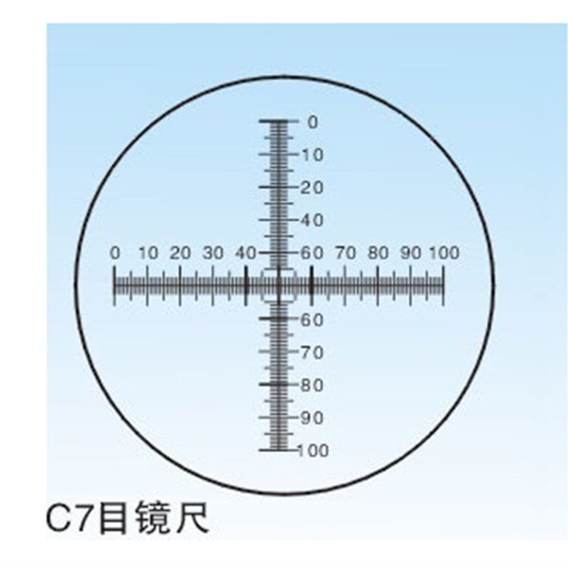 上海 C7 0.1坐标形目镜尺(镜台物镜测微尺目镜测微尺)