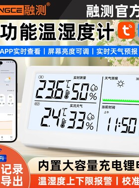 无线温度计家用室内婴儿房温湿度计WiFi手机实时远程监控记录涂鸦