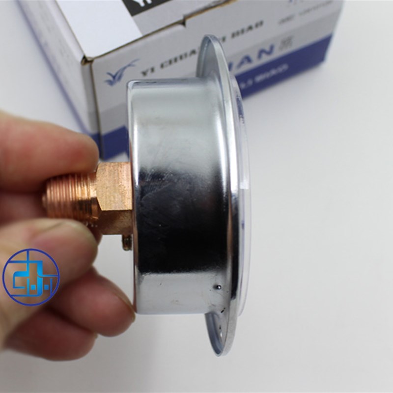 轴向带边60压力表Y60-ZT 0-0.6,1,1.6,2.5,4,10,16,25MPA上海亿川