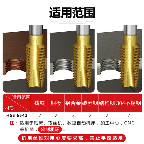 镀钛机用丝锥螺旋先端丝攻不锈钢专用攻牙攻丝钻头m3m4m5m6m8m10