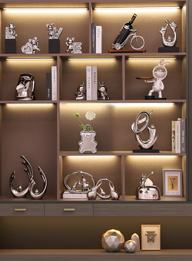 酒柜摆件红酒架现代轻奢客厅玄关电视柜I办公书房家居饰品网红礼