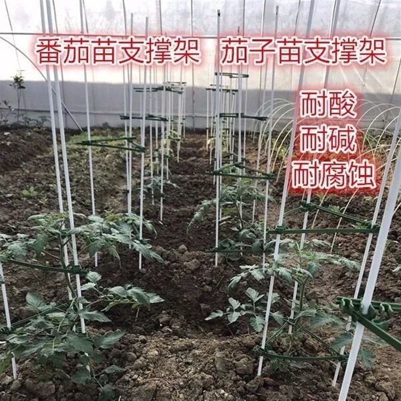 玻璃纤维辣椒苗定l直支撑杆防倒伏支架西红柿种植架番茄子园艺花