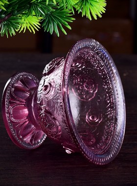 供佛古法琉璃贡杯佛前八吉祥琉璃供水碗L供水杯高脚琉璃供杯包邮