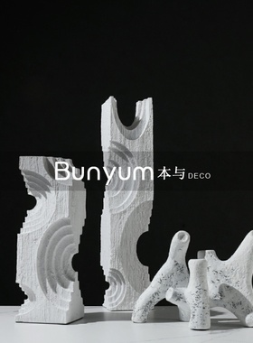 现代轻奢售楼处样板房间t软装饰品家居桌面客厅玄关柜创意艺术摆