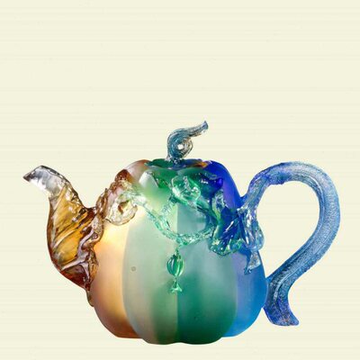 冲五钻 打折包邮 古法琉璃摆件 琉璃壶 PTB-061南瓜壺(丰衣足食