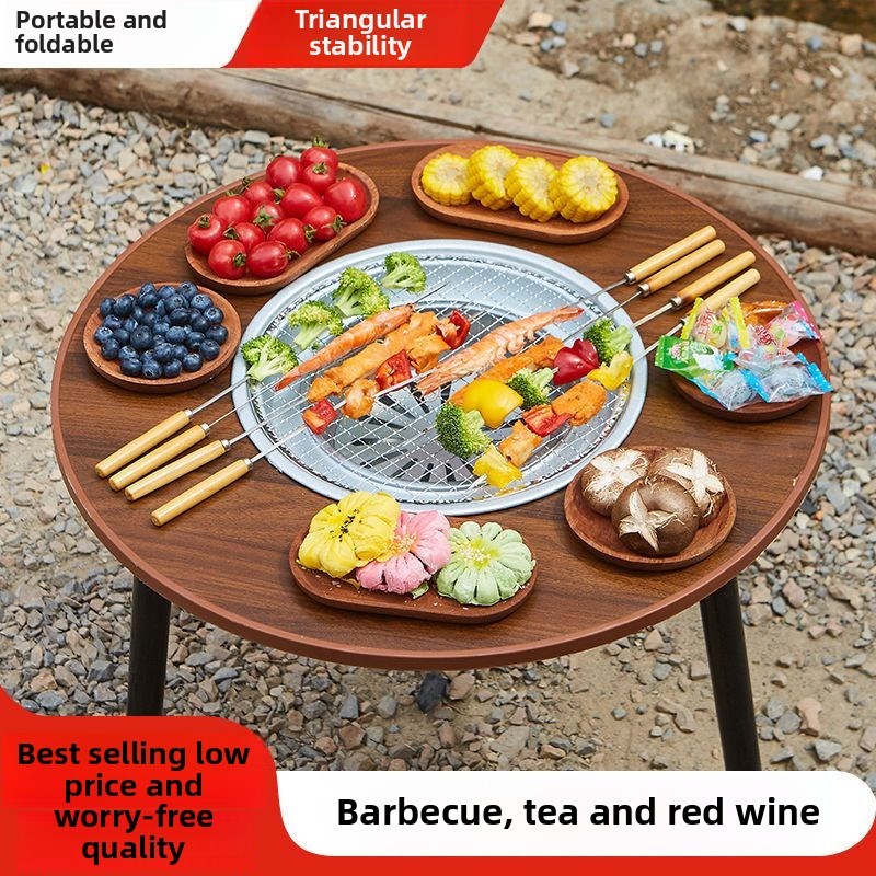 德国进口烧烤炉加厚超厚烧烤架户外露营烧烤全套一U整套烧烤炉烧