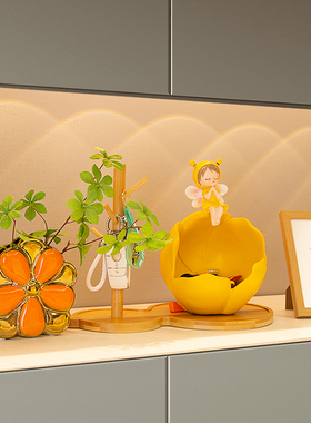 创意花仙子钥匙收纳摆件进门入户玄D关家居装饰品客厅乔迁新居礼