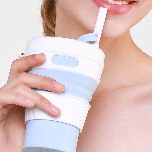 旅行折叠杯硅胶耐高温户外随行便携吸管水杯伸缩环保刷牙漱口杯子,户外/登山/野营/旅行用品,水杯,淘宝优惠券,粉丝福利购,淘宝优惠卷