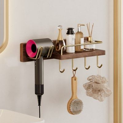 创意吹风机置物架支架收纳架吹风筒放置架电吹风挂架实木免打孔,家庭/个人清洁工具,吹风机置物架,淘宝优惠券,粉丝福利购,淘宝优惠卷
