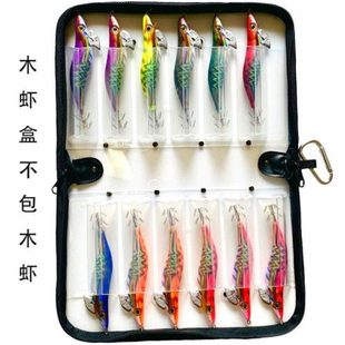 新款便携多功能木虾包腰挂手提铁板路亚假饵料盒收纳亮片工具箱