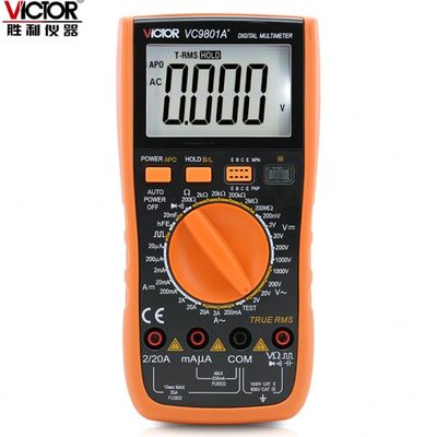 原装胜利VC9801A+精度数字万用表VC9802A+电工表多用表