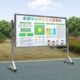 学校不锈钢移动kt板公告栏户外宣传展示架路边立式 广告牌文化展板
