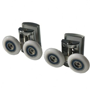 厂家供应淋浴房玻璃门滑轨滑轮配件 兴达淋浴房玻璃门滑轮套件