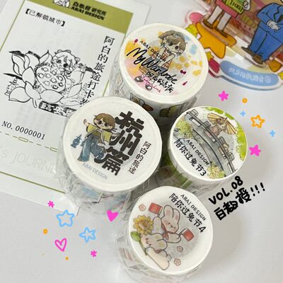 白教授研究所-Vol.8-【原创手帐胶带】陆产和纸特油离型纸-第八弹