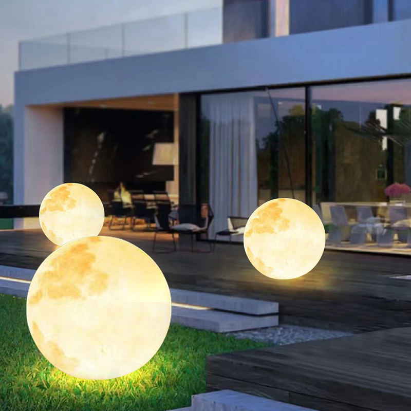 太阳能户外c月球灯网红室外防水庭院灯别墅花园室内床头氛围月球