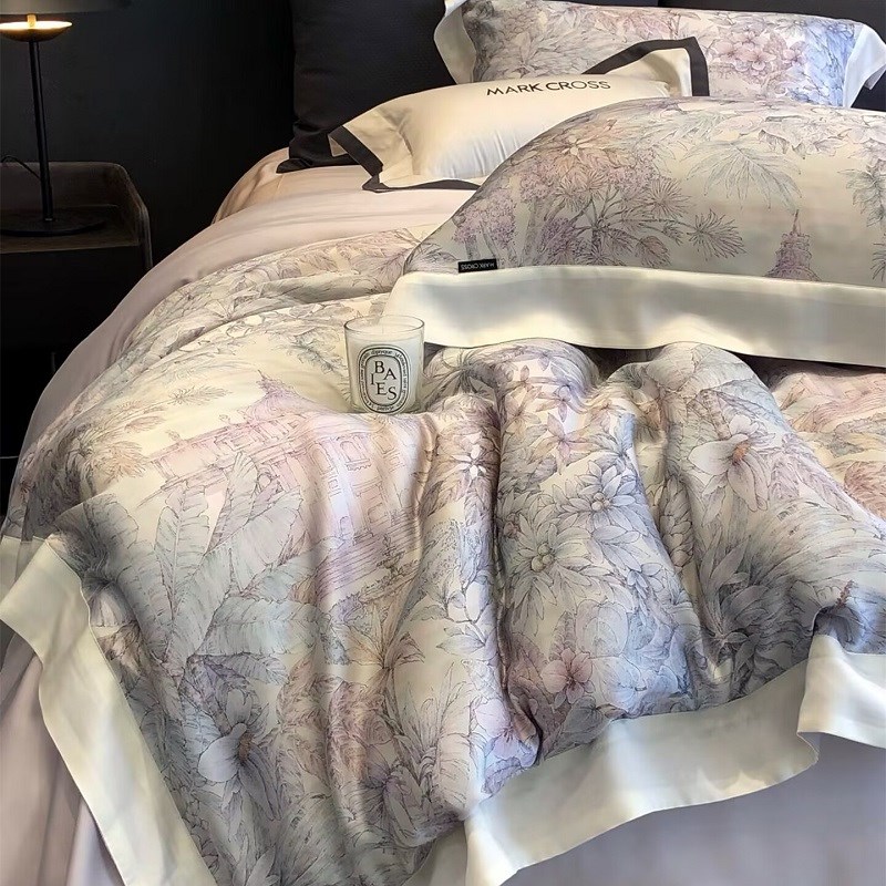 MARKCROSS高端超细旦莱赛尔A冷凝天丝四件套数码印花被套床单床品