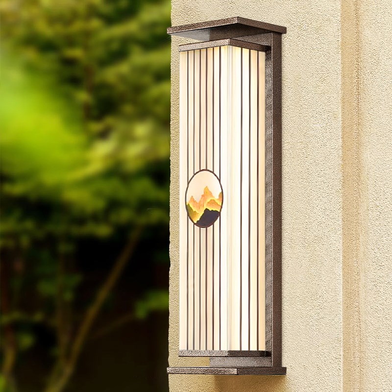 壁灯户外b太阳能庭院灯别墅室外防水现代中式大门口两侧门柱外墙