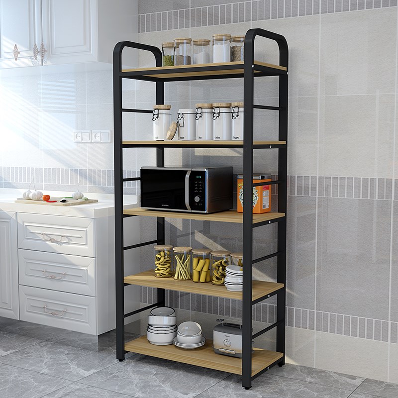 多层微波炉d架储物架厨房置物架落地多层收纳架烤箱锅碗架置物柜